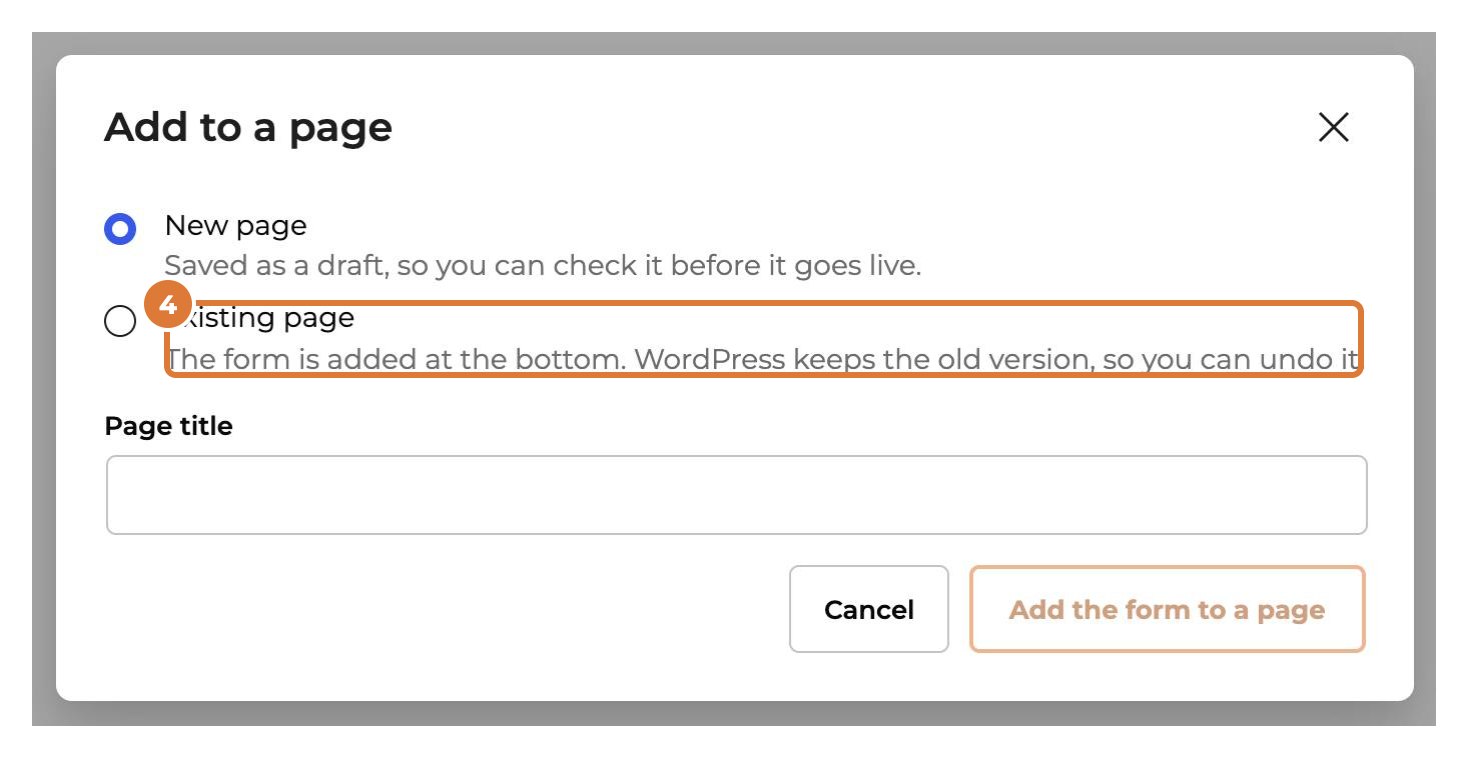 Put a form on your website, step 4