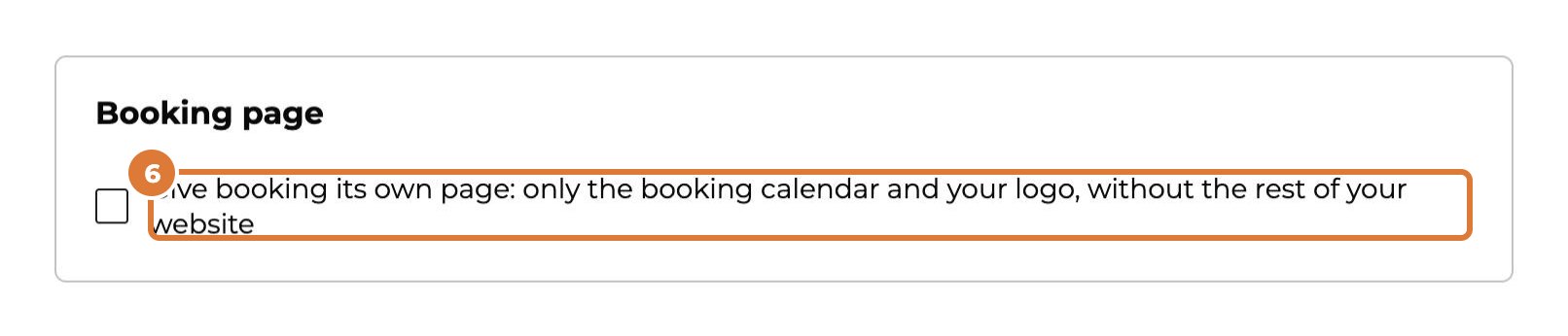 Let visitors book on your website, step 6