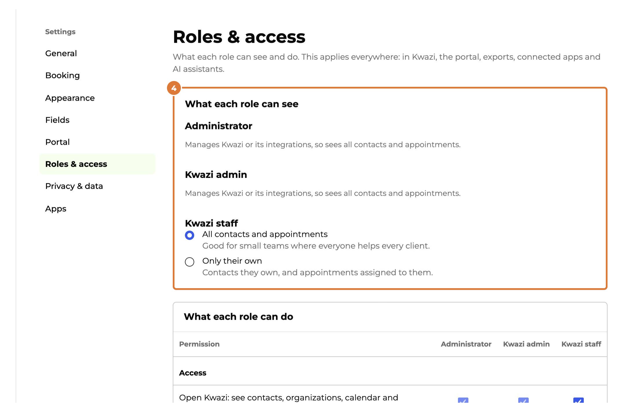 Invite a team member and choose what they see, step 4